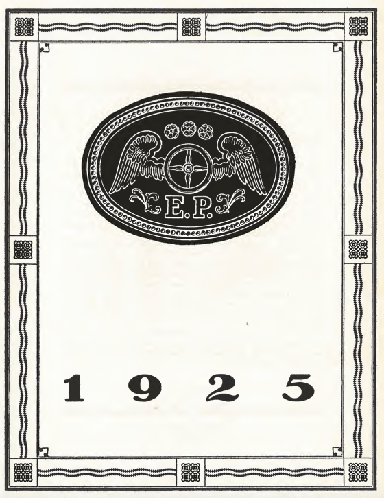 A black and white cover with a oval design
Description automatically generated