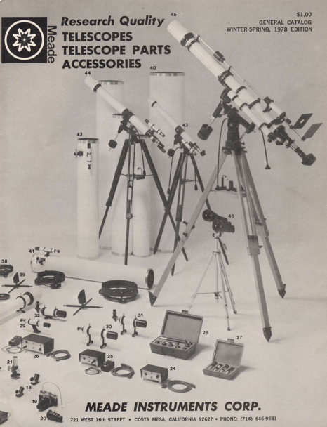 A catalog of telescope parts
Description automatically generated