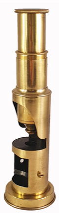 A gold object with a black base
Description automatically generated